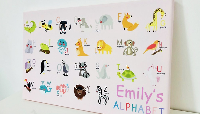 Kid's Personalised Alphabet Chart - 2 Colours