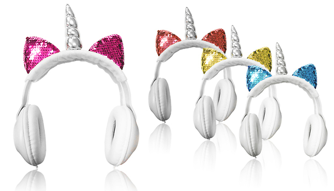 Sparkly Unicorn Headphones - 4 Colours