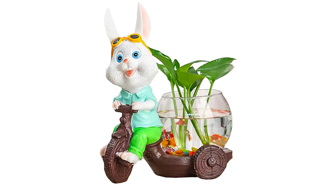 Cute Bunny Wagon Hydroponic Vase - 12 Options