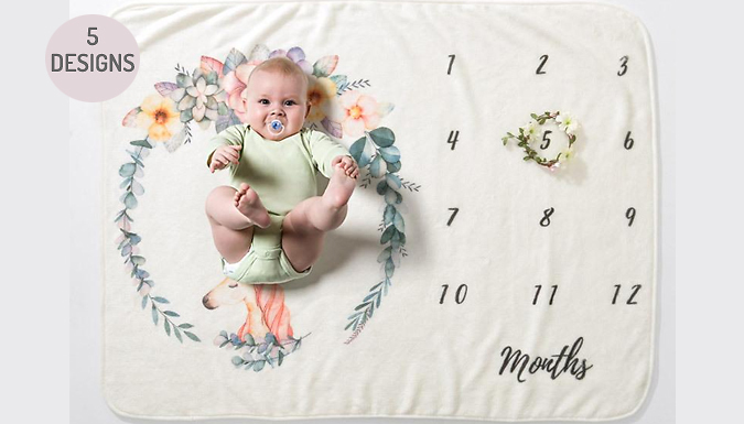 Shop in Store UK Baby Milestone Photo Background Prop Blankets - 5 Designs!