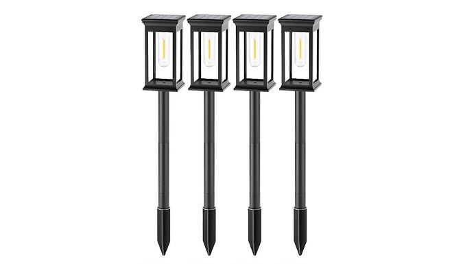 Outdoor Solar Tungsten Lawn Lamp - 2 or 4 Pack!