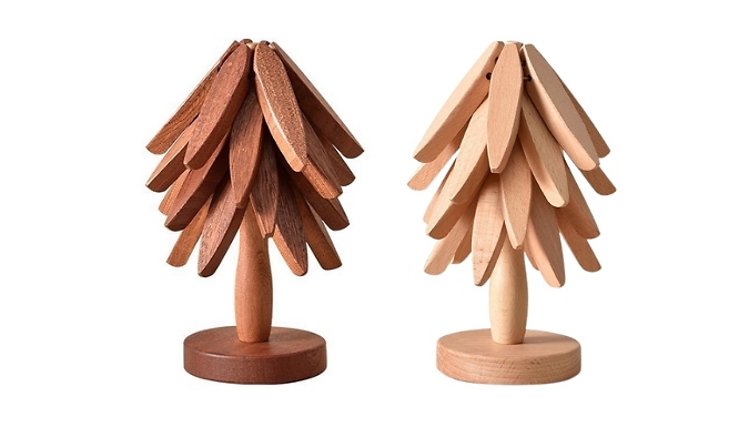 Folding Tree-Shaped Coasters & Stand - 2 Sizes, 2 Colours!