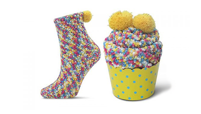 Plush Cupcake Socks - 9 Colours