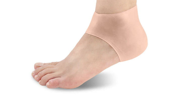 Pair of Silicone Gel Heel Socks - 1 or 2-Pack