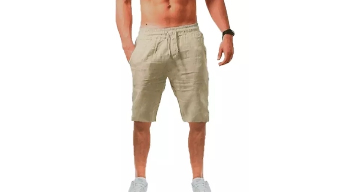 Men's Casual Linen Shorts - 7 Colours, 6 Sizes!