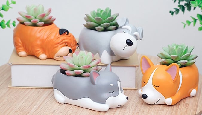 Supertrendinuk Funny Dog Plant Pots - 4 Designs