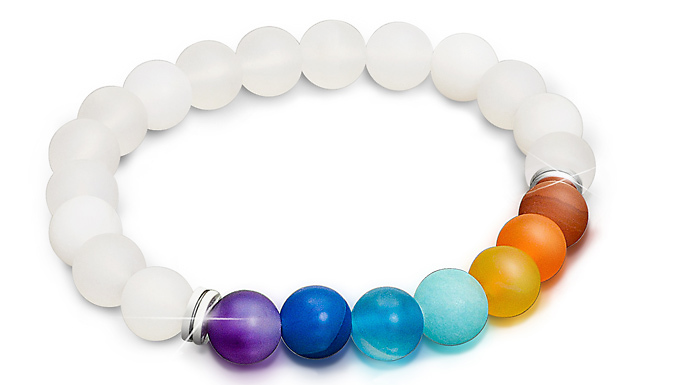 Chakra Agate Bead Stretch Bracelet