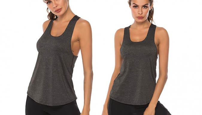 Women's Loose Fitness Yoga Vest - 6 colours & 5 sizes