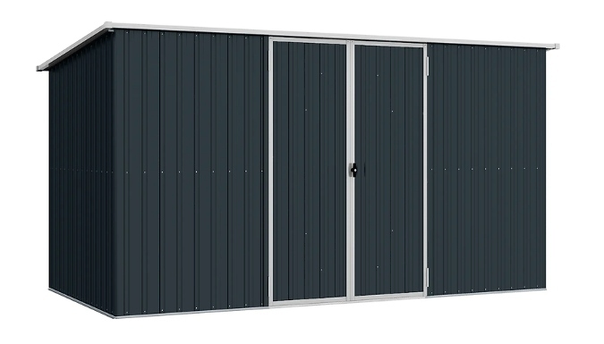 Outsunny Extra-Large Galvanised Steel Garden Shed - 11ft x 5.6ft