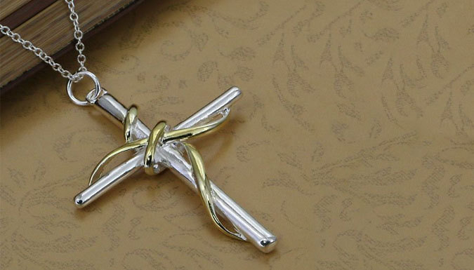 Silver and Gold Cross Necklace