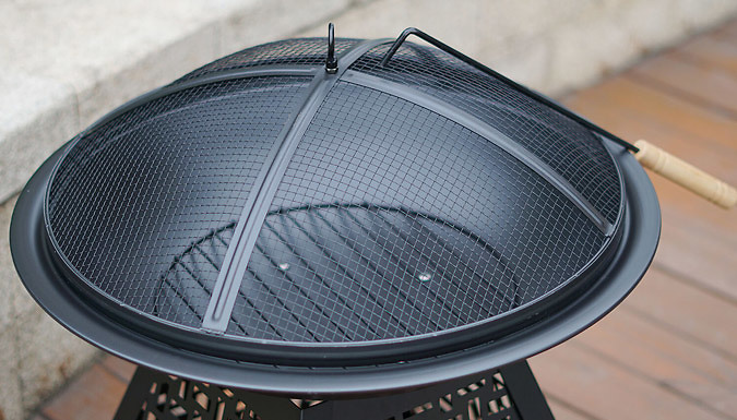 Fire Pit BBQ Bowl with Decorative Base