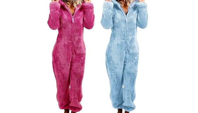 Women's Teddy Bear Fluffy Onesie - 7 Colours, 5 Sizes!