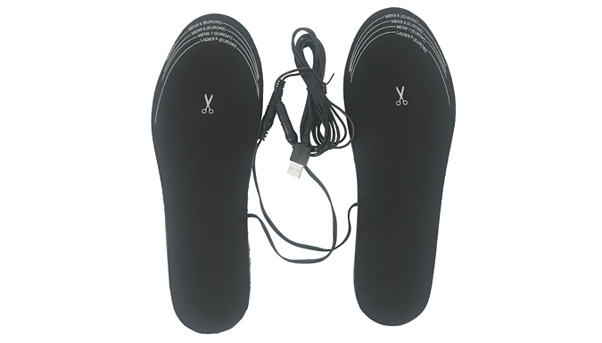 Pair of USB Rechargeable Heated Insoles - 2 Options