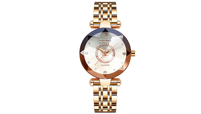 Ladies Stainless Steel Quartz Watch - 2 Colours