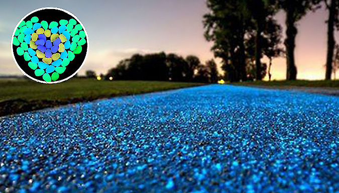 100pc Glow in the Dark Stones Garden Pebbles Solar Walkways Decor 10 color pick 