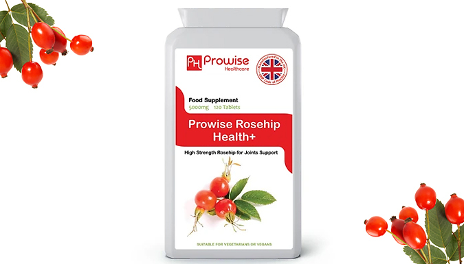 4-Month Supply of Prowise Rosehip 5000mg - 120 Tablets