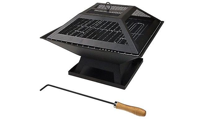 Hortus Portable Steel BBQ Fire Pit Grill!