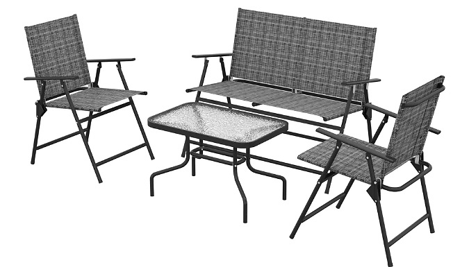 Outsunny 4-Piece Garden Bistro Set - 3 Colours!