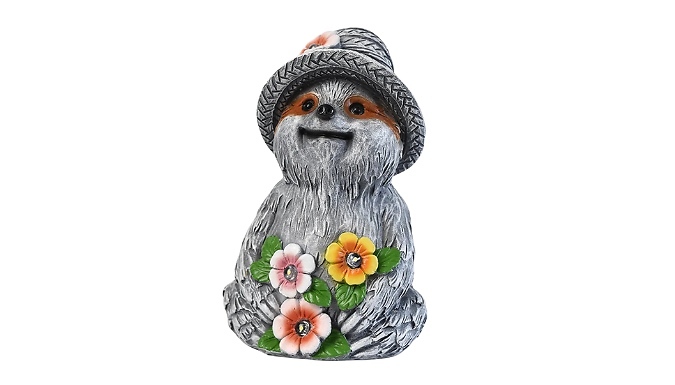 Solar-Powered Sloth Garden Statue Light