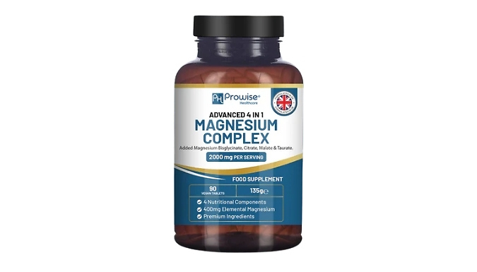 4-in-1 Magnesium Glycinate Tablets - Sleep Support, Extra Energy, Healthy Muscles & A Happy Heart!