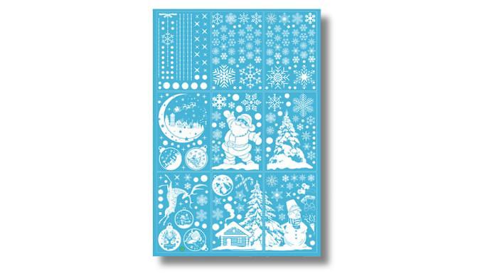 260-Pieces White Christmas Decorative Stickers