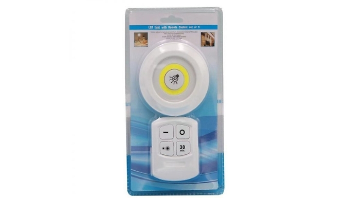 1 or 3-Piece Wireless Touch Lights with Remote - 2 Styles