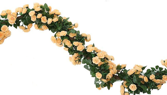 5 or 10 Pack Rose Garlands Floral Ivy Decorations - 5 Colours