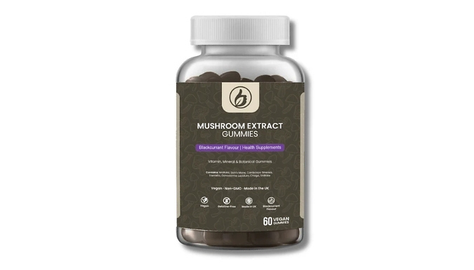 Overall Wellness Mushroom Complex Gummies - Blackcurrant Flavour!