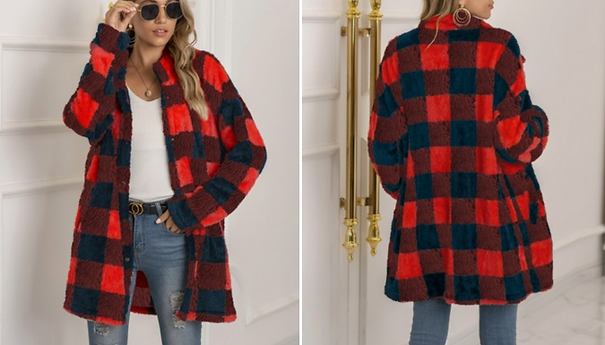 Checked Winter Coat - 7 Colours & 5 Sizes