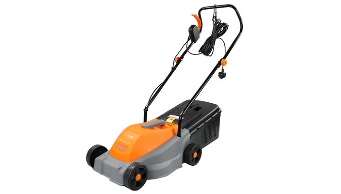 LawnForce 1200W Electric Corded Lawnmower – 32cm Cut & 25L Grass Collector