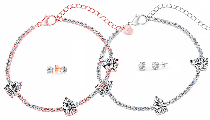 Eira Wen Elara Bracelet & Earrings Jewellery Set - 2 Colours