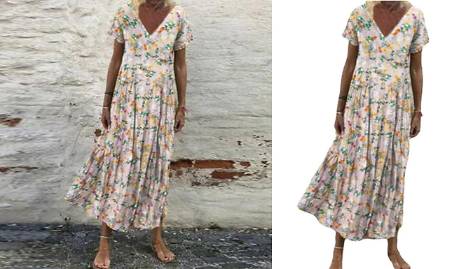 Floral Print plus Size Maxi Dress – 4 Colours