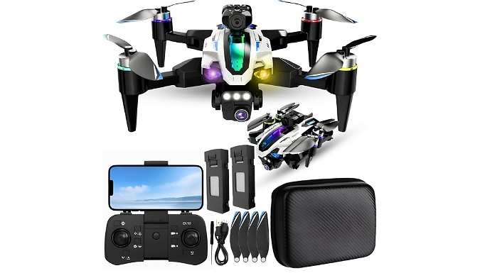 SGM Foldable Quadcopter Drone with Dual HD Cameras - 2 Colours