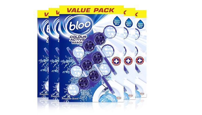 Bloo Colour Active Toilet Rim Block - 3 x 50g 5-Packs