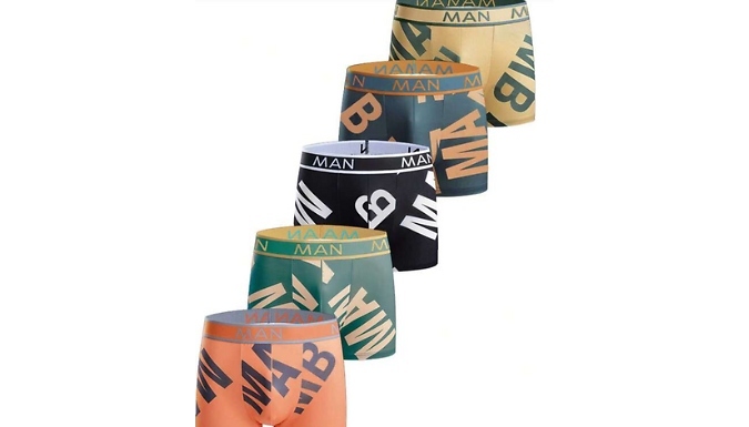 5-Piece Colourful Printed Boxer Briefs