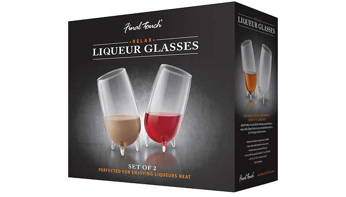 2 Pack Final Touch Relax Liqueur, Gin or Whisky Glasses