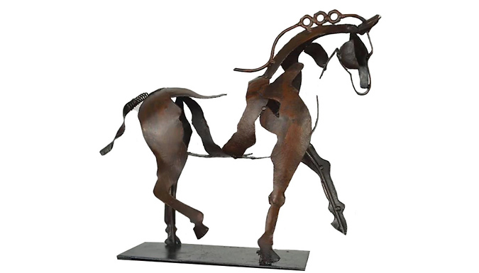 Handmade Metal Horse Sculpture Deal Price £17.99
