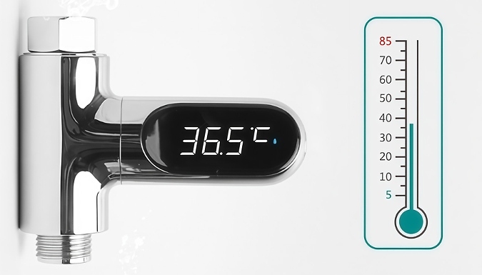 2-Pack of LED Showerhead Thermometers