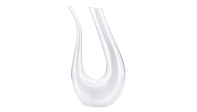 U-Shape Blown Glass Wine Decanter