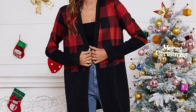 Longline Loose Christmas Cardigan - 5 Colours & 5 Sizes