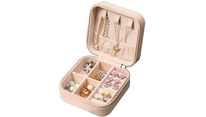 Portable Zip-Up Jewellery Case - 4 Colours