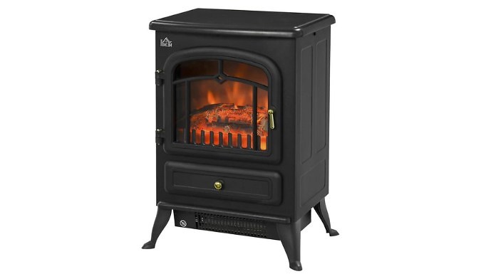 HOMCOM Freestanding Electric Vintage Style Log Burner