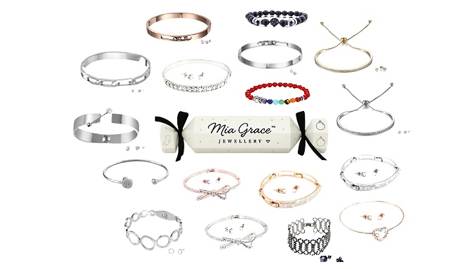 Swarovski Element Giant Jewellery Christmas Cracker - Includes 6 Bangles