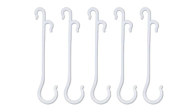 100-Pack of J-Shaped Plastic Climbing Plant Hooks