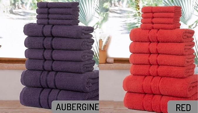 10pc Egyptian Cotton Premium Towels - 4 Colours