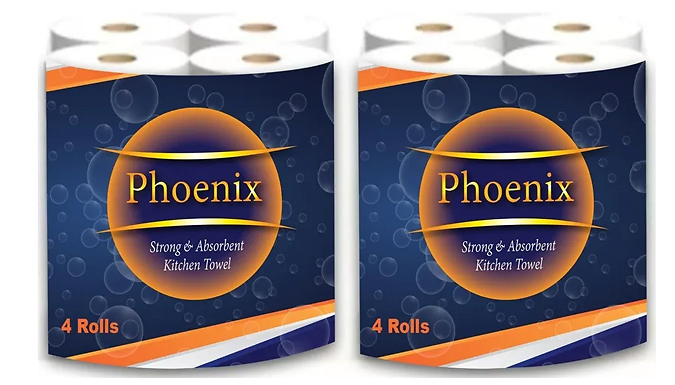 Phoenix Multipurpose Kitchen Towel - 8, 16, 24, 48, or 72 Rolls