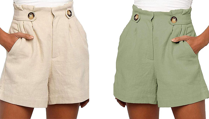 Ruched Belt Shorts- 4 Colours & 6 Sizes
