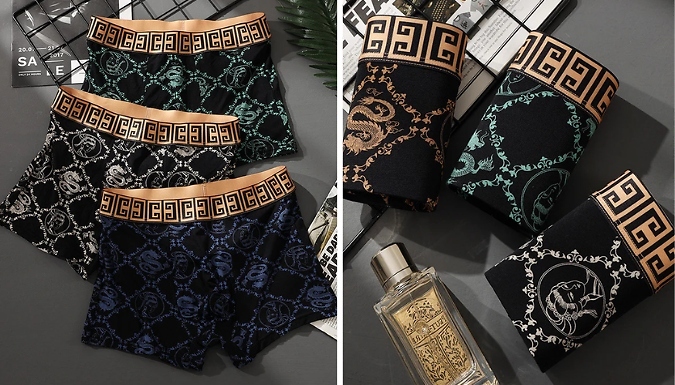 3-Pack of Men's Breathable High-Elasticity Boxer Briefs - 4 Sets, 5 Sizes!