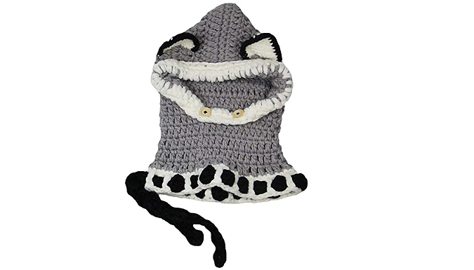 Kid's Cat Ear Knitted Hood - 3 Colours