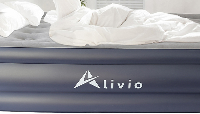 Inflatable High-Raised Air Bed with Built-in Electric Pump - 2 Sizes!